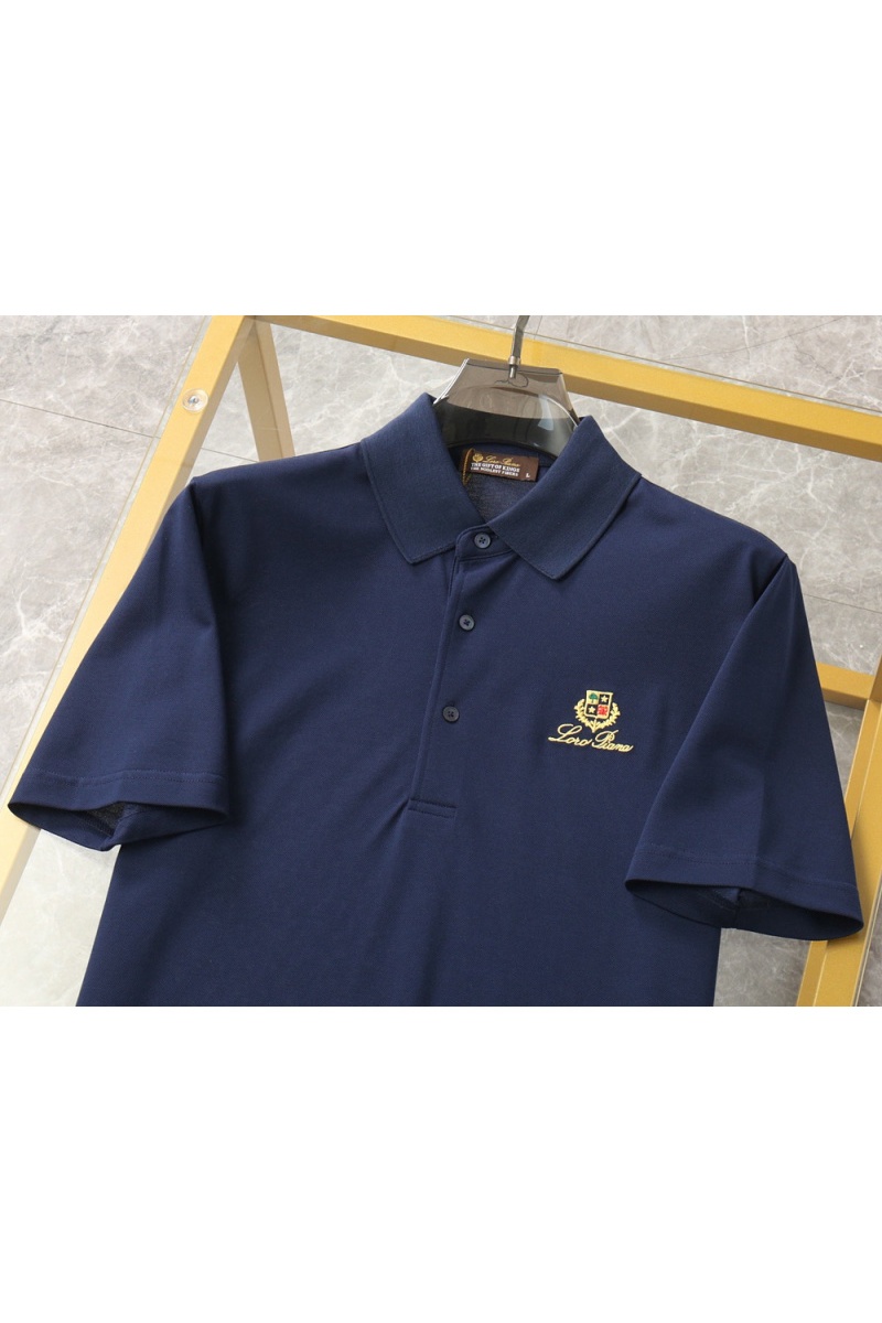 Loro Piana Мужское тёмно-синее поло premium