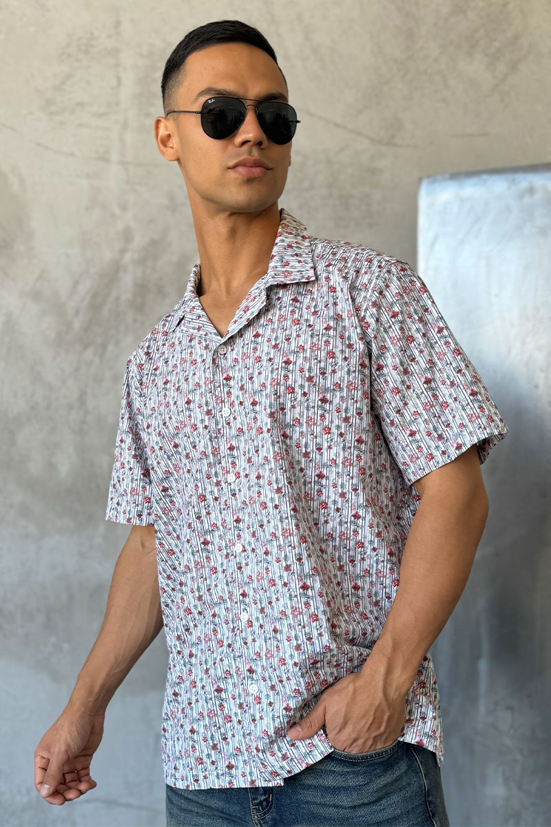 Dоlсе & Gаbbаnа Мужская белая рубашка floral-print 