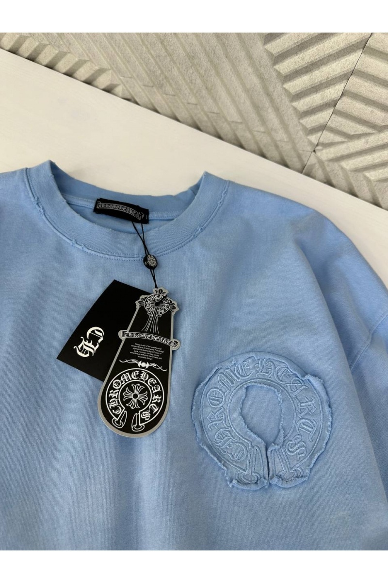 Chrome Hearts Женский лонгслив голубого цвета 