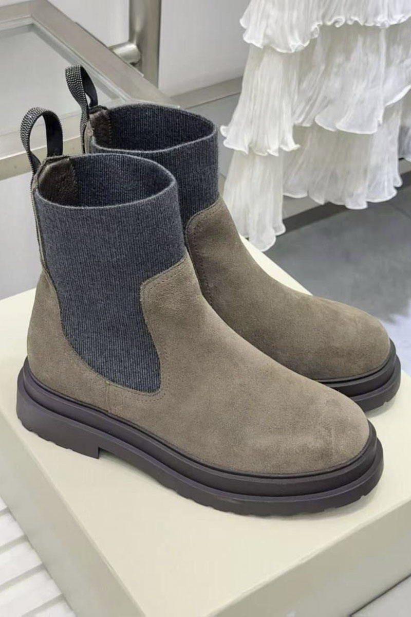 Brunеllо Сuсinеlli Женские замшевые сапоги premium - Beige