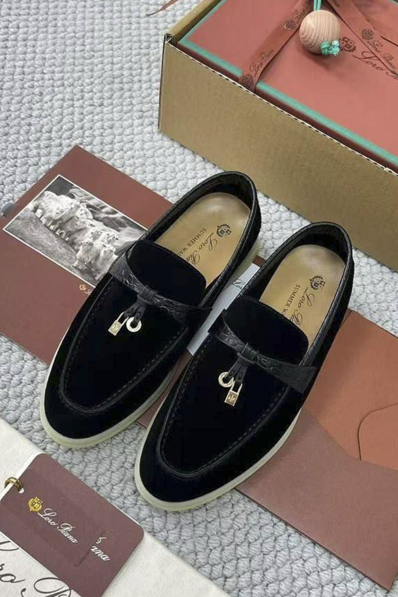 Loro Piana Женские лоферы Summer Charms Walk premium - Black