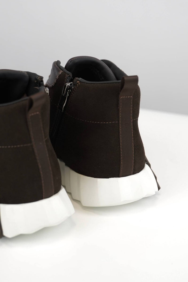 Hermes Кроссовки с мехом Bouncing high-top - Brown