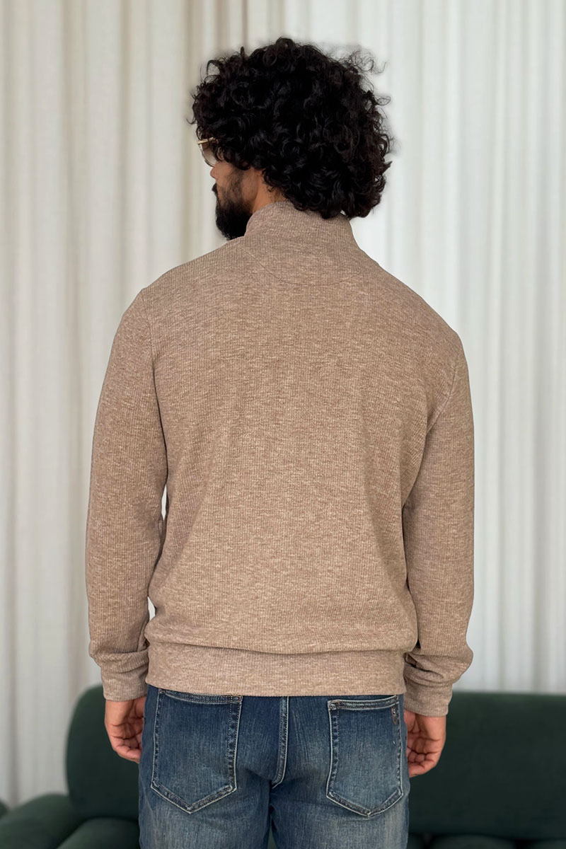 Loro Piana Мужская коричневая кофта на молнии