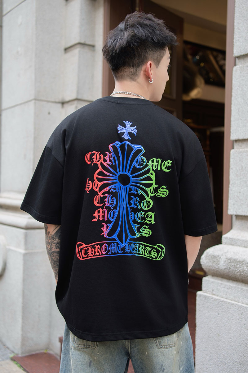 Chrome Hearts Чёрная оверсайз футболка Premium