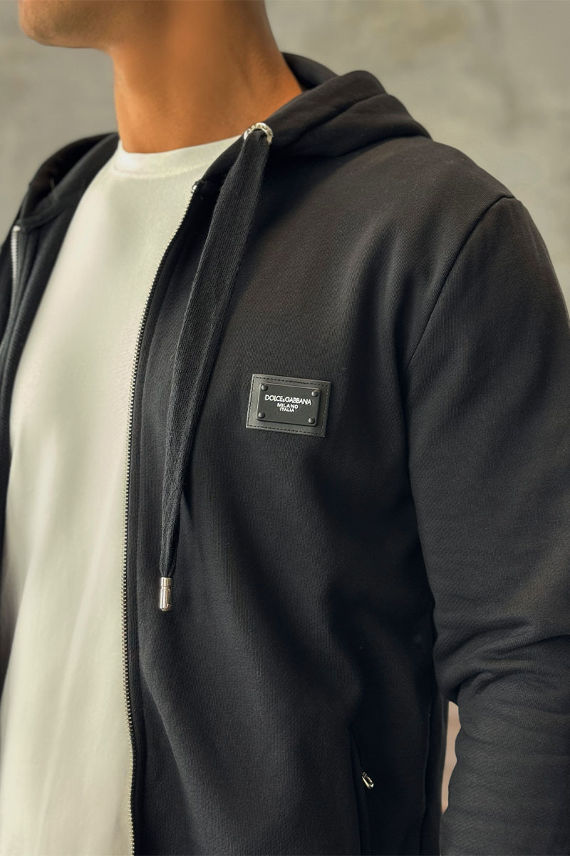 Dоlсе & Gаbbаnа Мужской чёрный костюм logo plaque