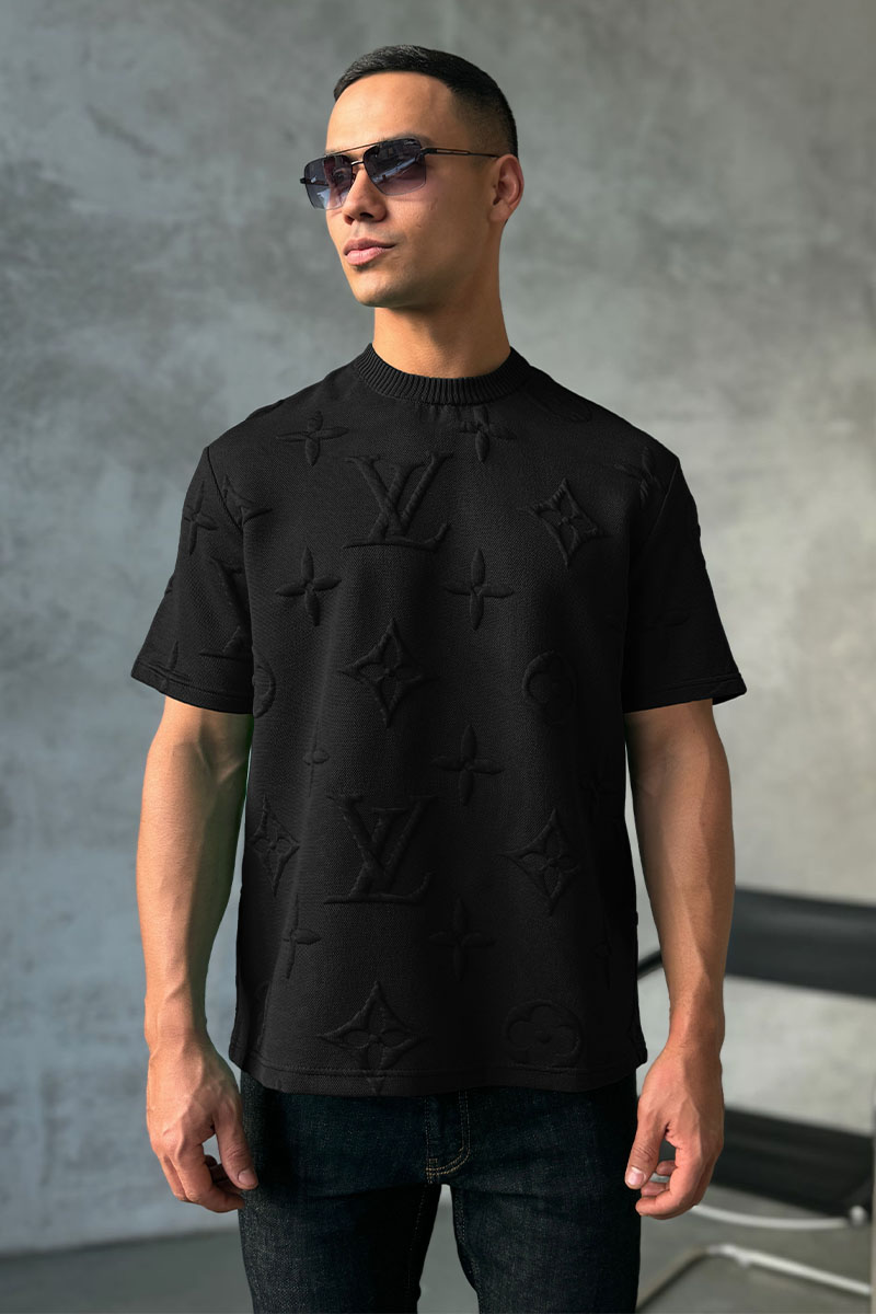Lоuis Vuittоn Оверсайз футболка Embossed Monogram - Black