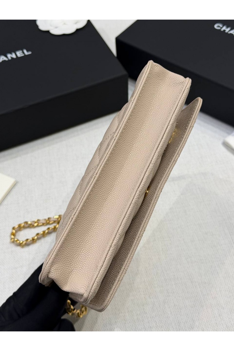 Chаnеl Кожаная сумка Wallet on Chain premium 19x12x4 см