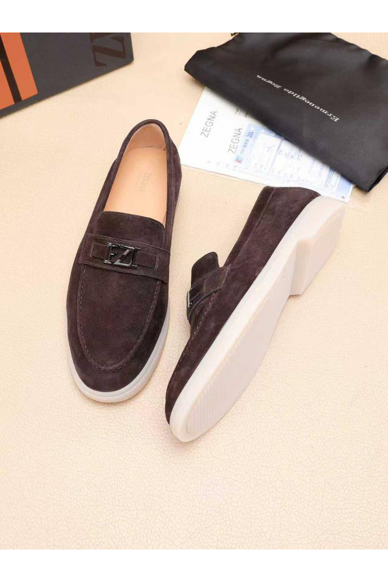 Zegna Мужские замшевые лоферы 