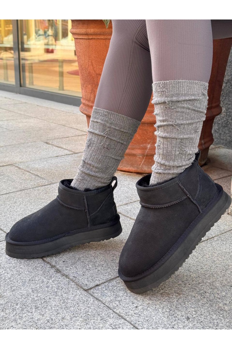 UGG Женские ботинки Classic Ultra Mini Platform - Black