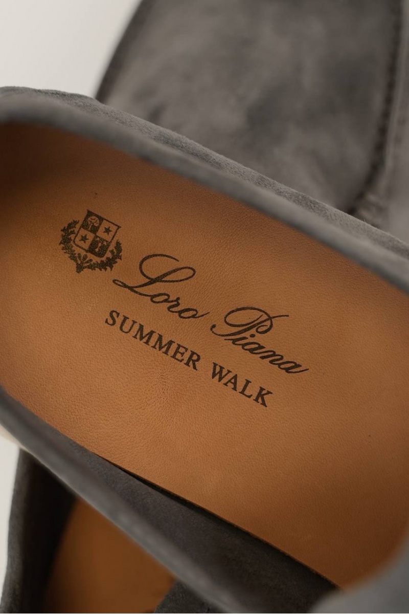 Loro Piana Мужские замшевые лоферы Summer Walk