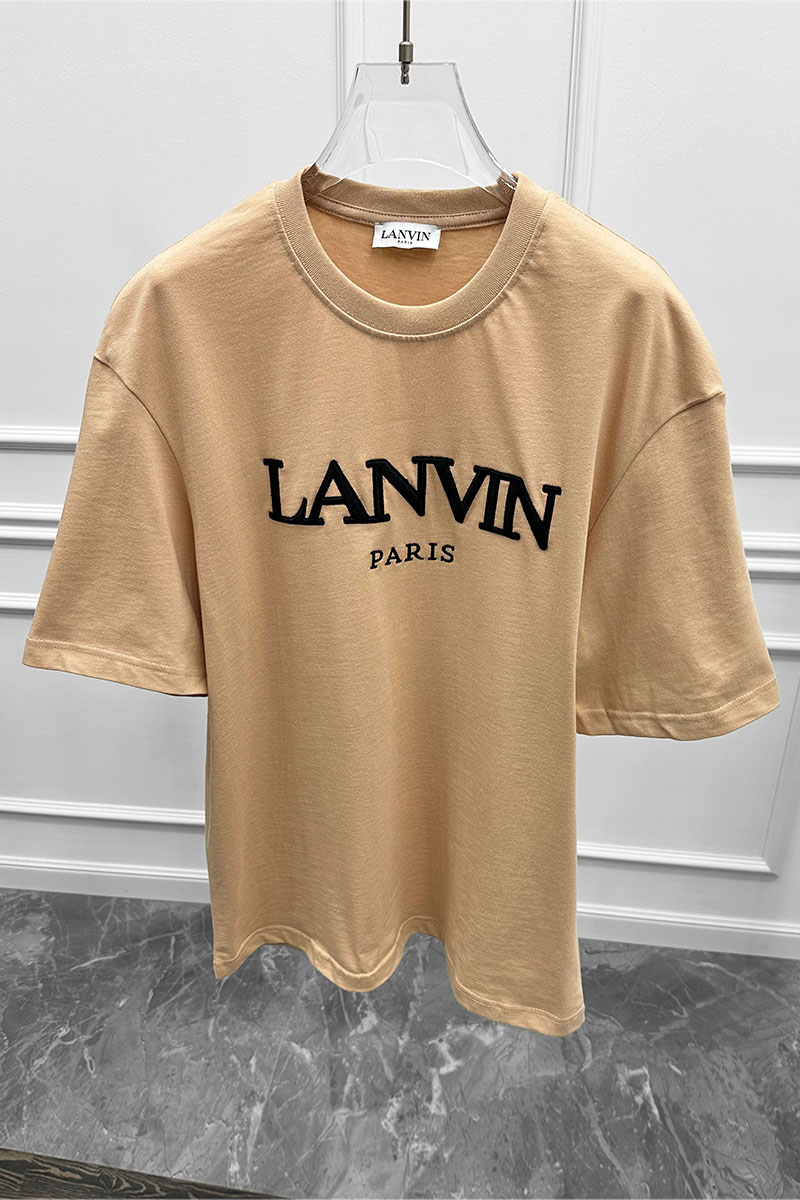 Designer Clothing Бежевая оверсайз футболка block-lettered logo-print