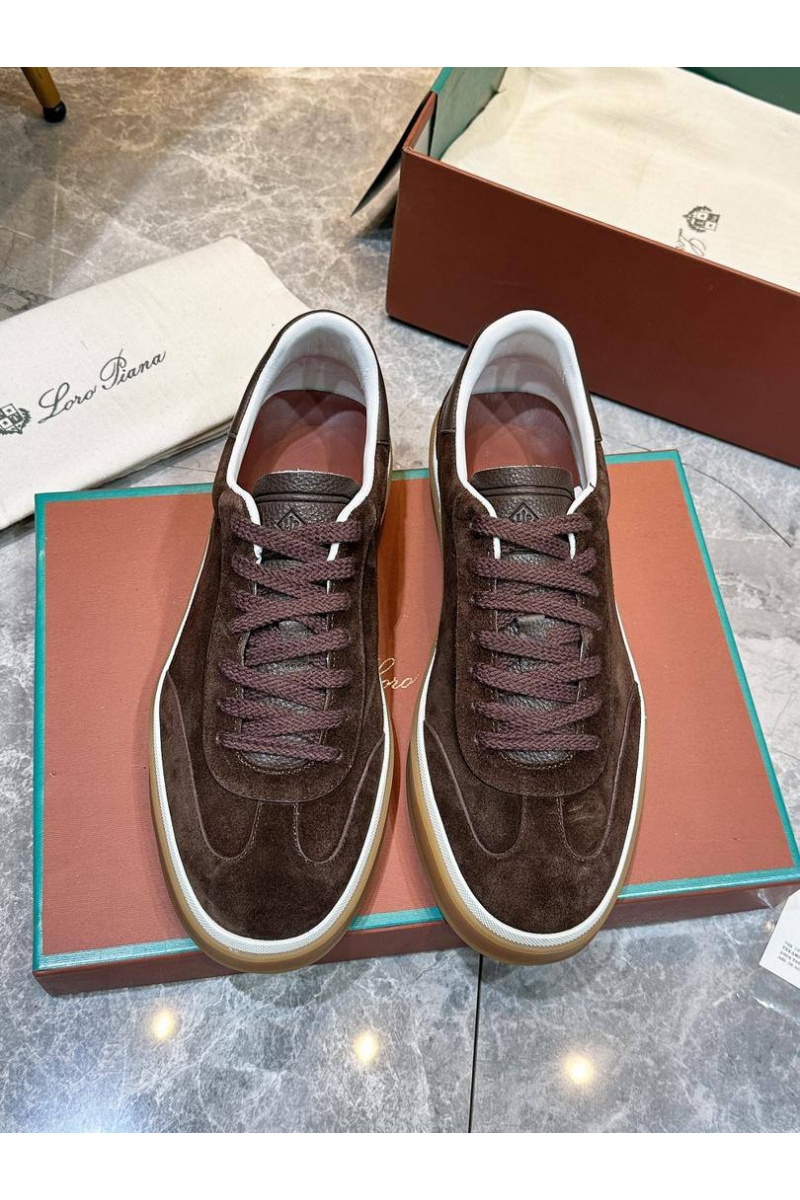 Loro Piana Мужские замшевые кроссовки Tennis Walk