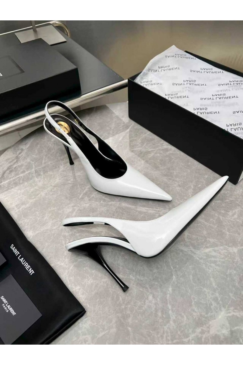 Yves Saint Laurent Женские кожаные туфли на каблуке premium