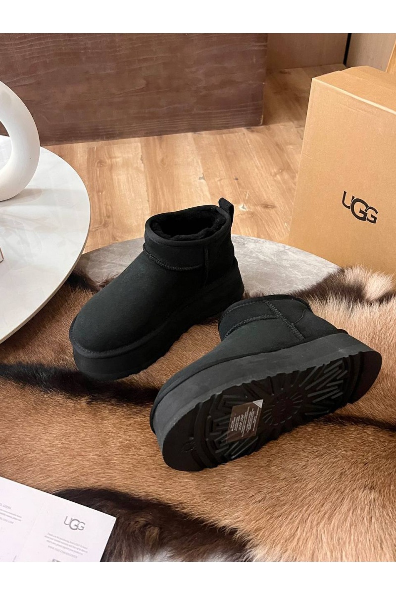 UGG Женские ботинки Classic Ultra Mini Platform - Black
