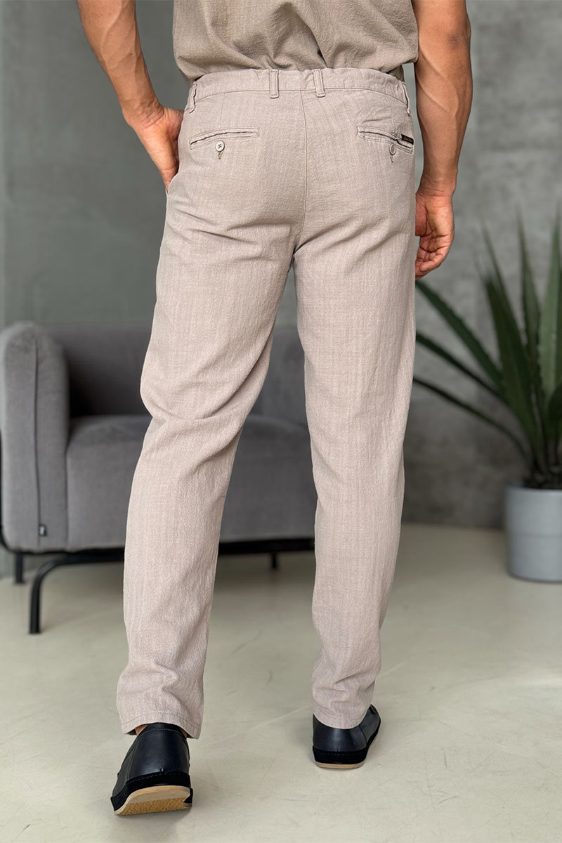 Loro Piana Мужские брюки бежевого цвета