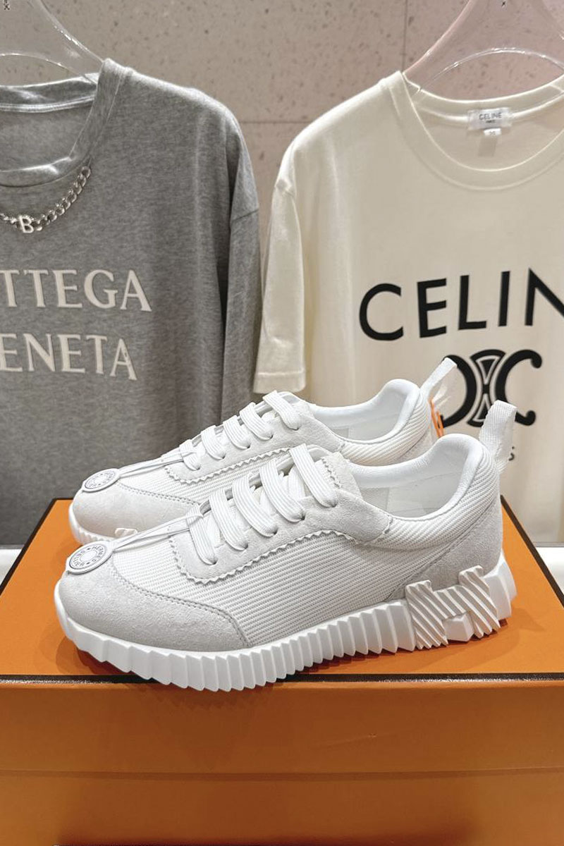 Hermes Женские кроссовки Bouncing  premium - White