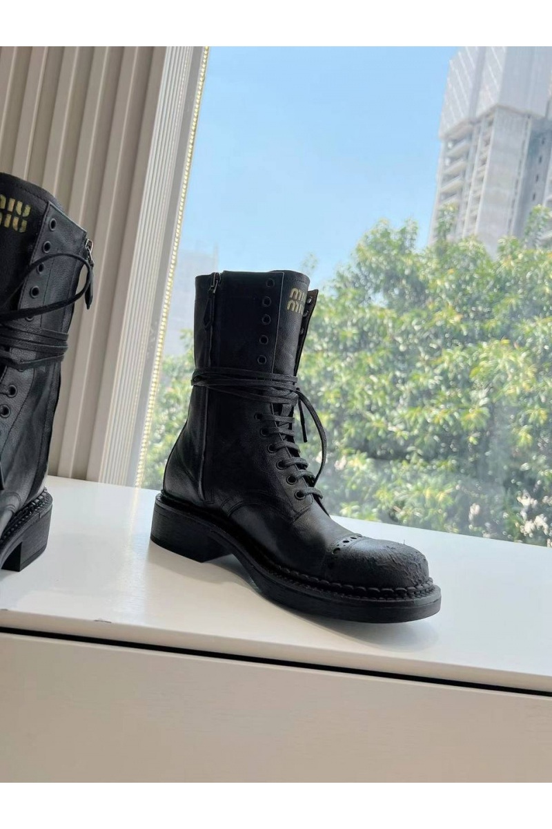 MIU MIU Женские ботинки Premium - Black