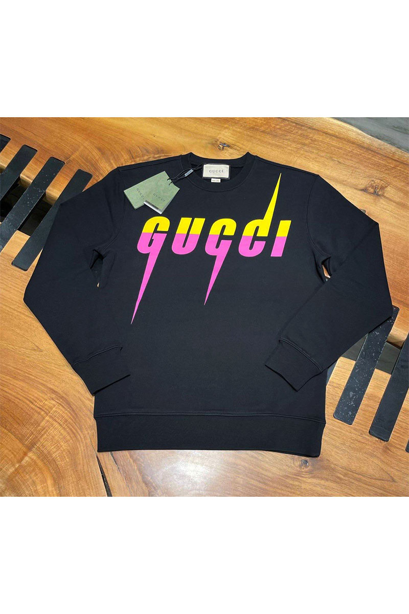 Gucci Чёрный свитшот Blade Logo-print