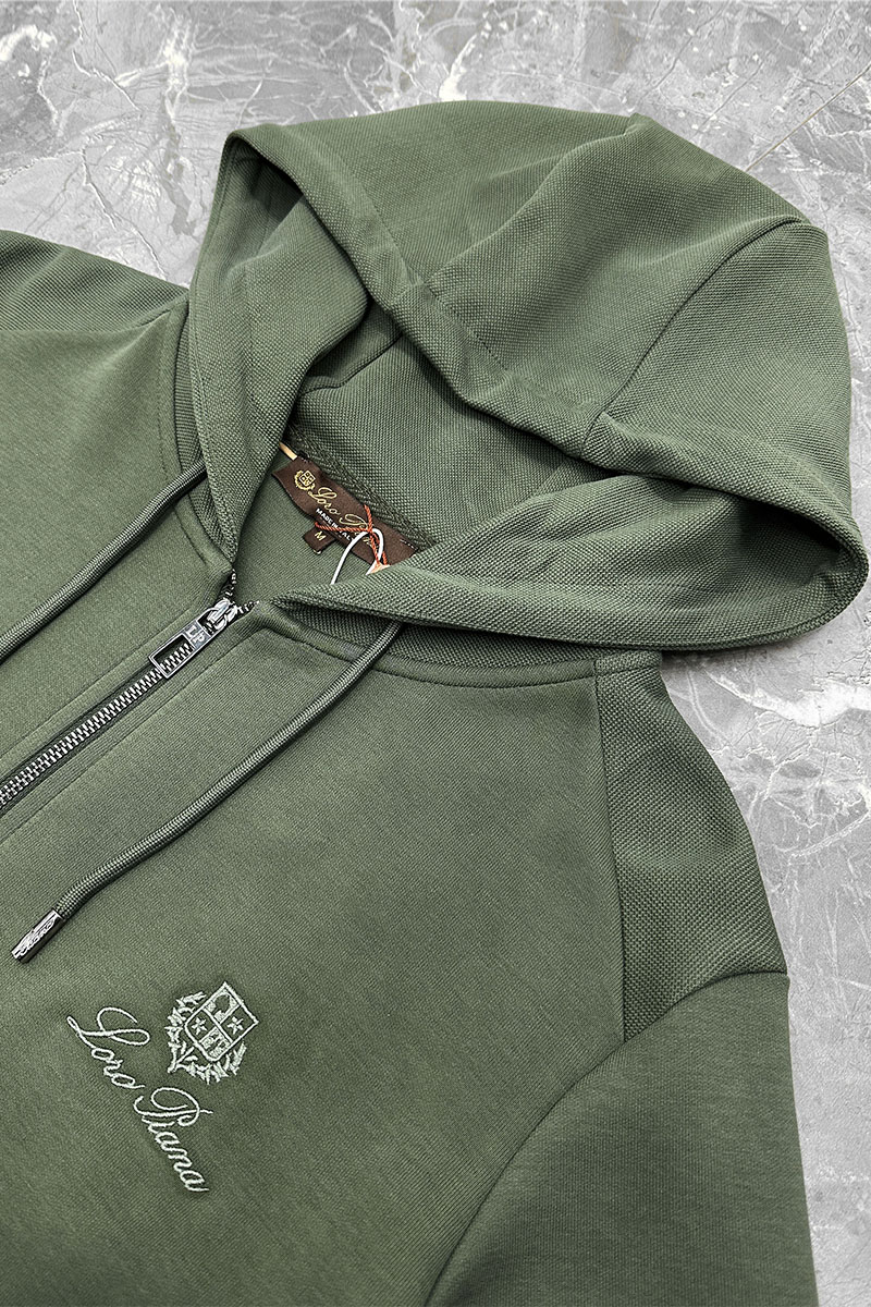 Loro Piana Спортивный костюм logo-embroidered - Green