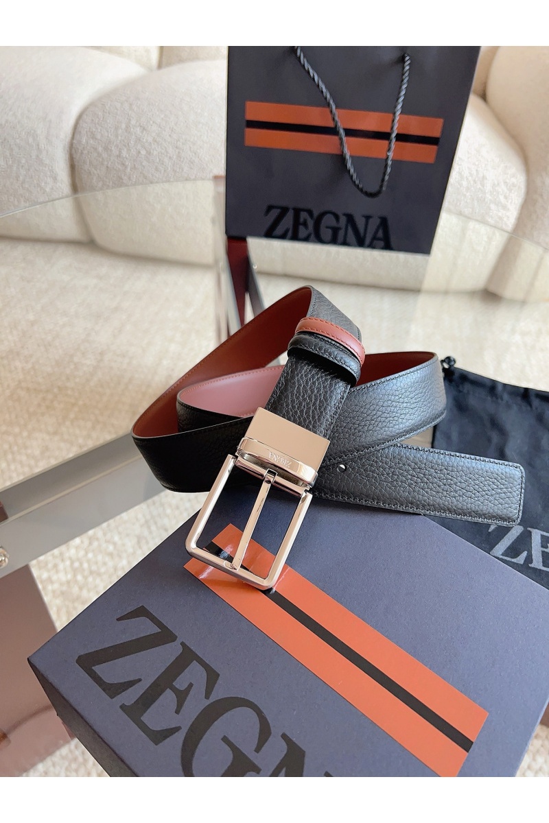 Zegna Двусторонний кожаный ремень premium