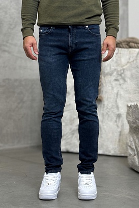 Мужские тёмно-синие джинсы