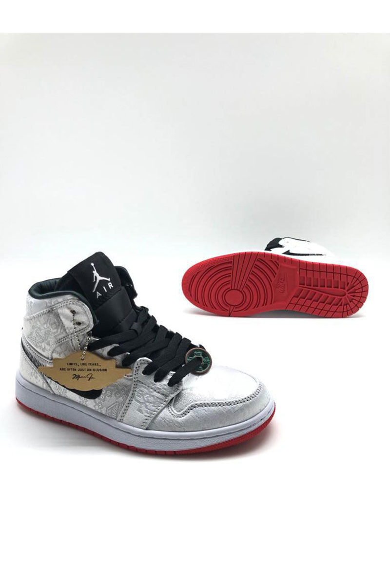 Nike Женские кроссовки Dunk High - White / Black / Red