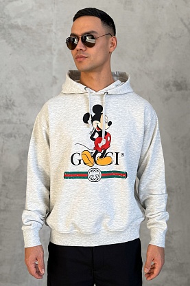 Серое оверсайз худи Disney "Mickey Mouse"