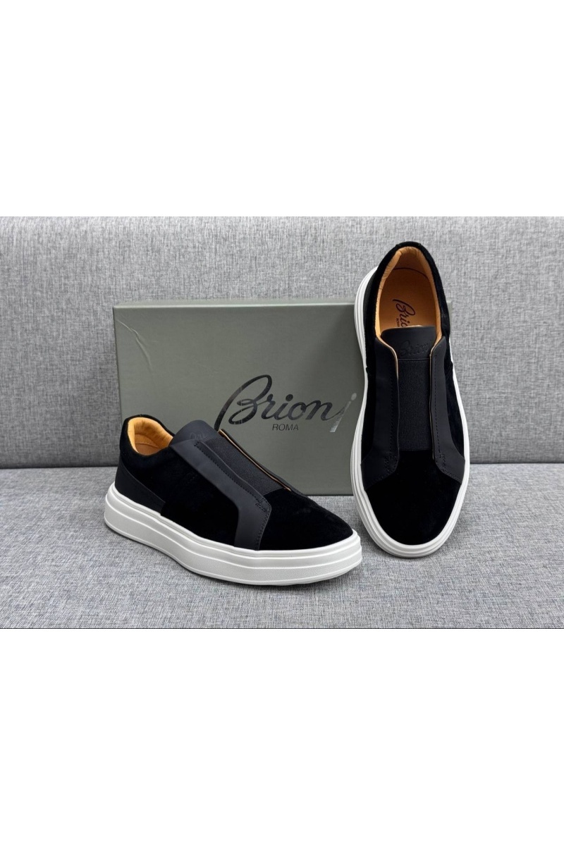 Brioni Мужские комбинированные слипоны 