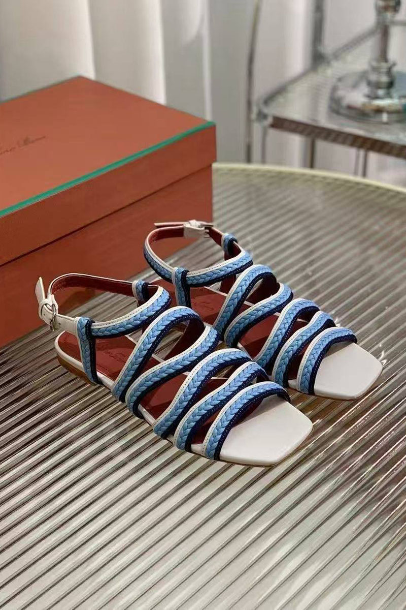 Loro Piana Женские кожаные сандалии Premium