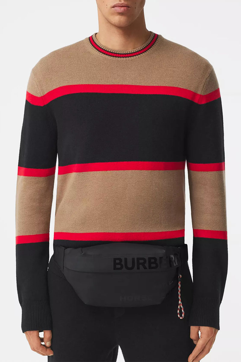 Burberry Текстильная сумка на пояс Sonny Bum Horseferry Print 28x14 см