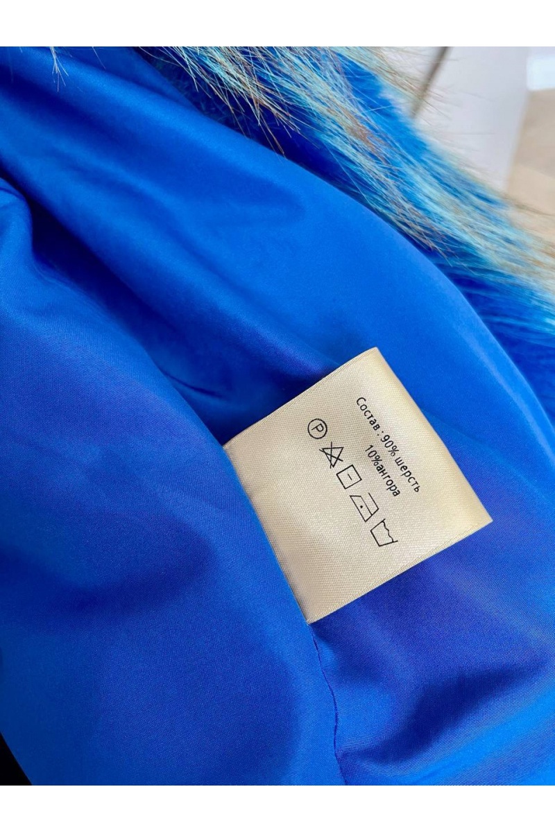 Designer Clothing Женская эко шуба синего цвета