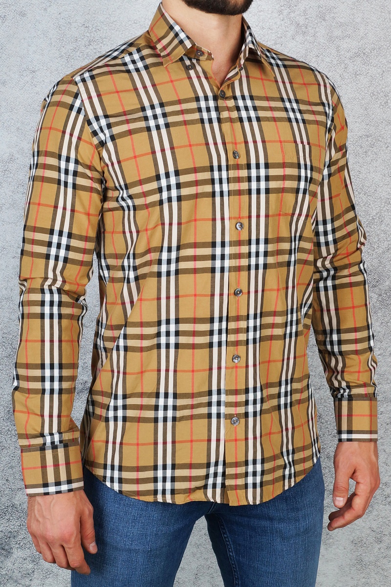 Burberry Классическая мужская рубашка - Beige
