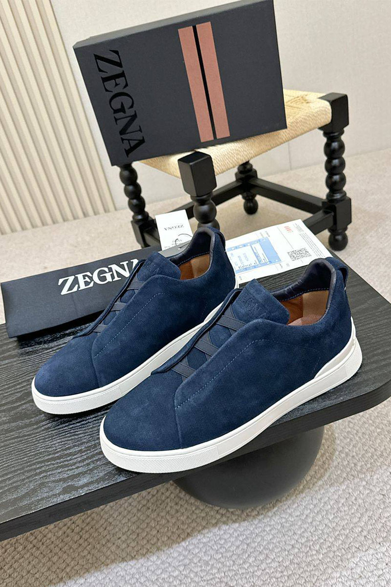 Zegna Мужские кроссовки Triple Stitch - Navy