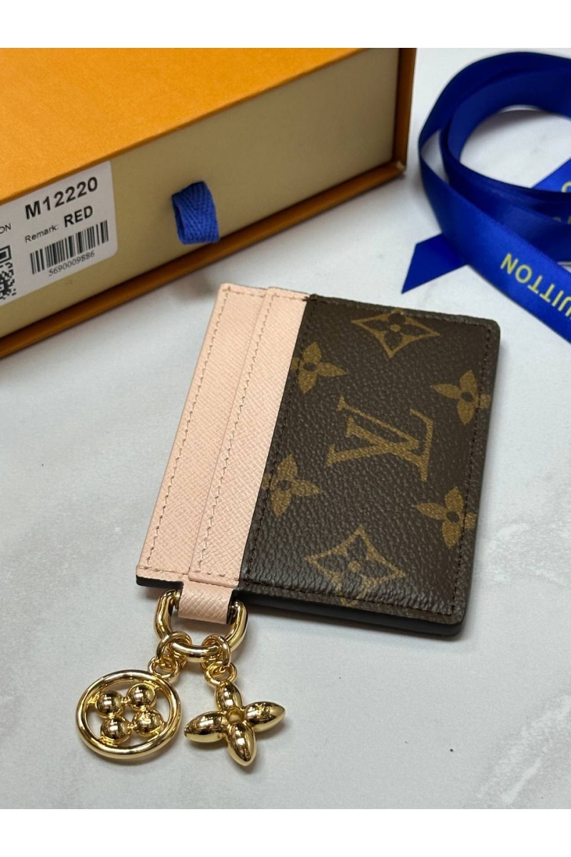 Lоuis Vuittоn Кожаный кардхолдер Charms Vivienne Premium 7.3x0.3x10.2 см