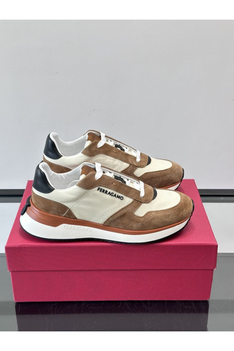 Salvatore Ferragamo Мужские комбинированные кроссовки