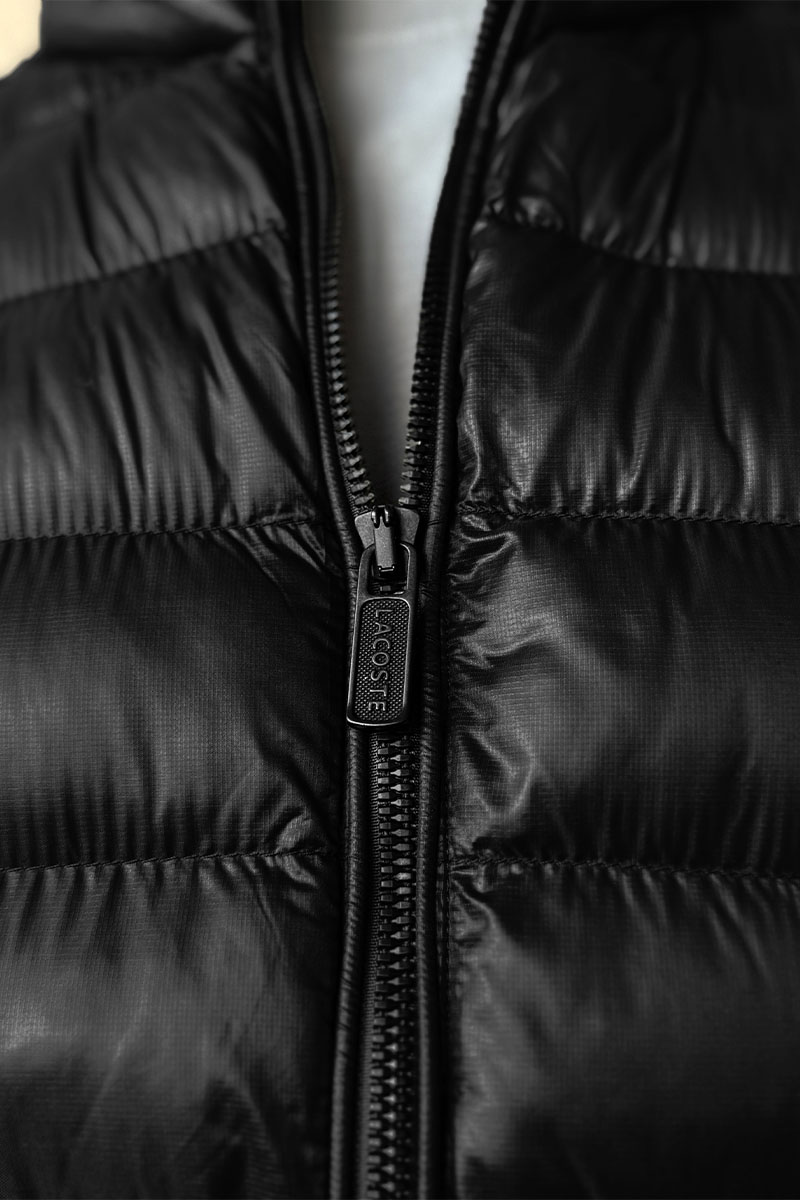 Lacoste Мужская чёрная куртка logo-patch 