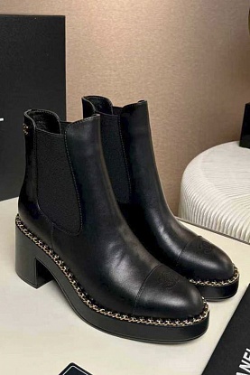 Женские кожаные сапоги premium - Black