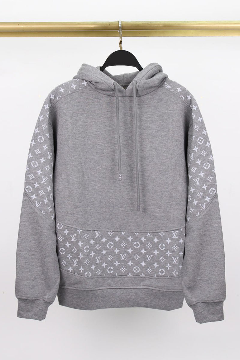 Lоuis Vuittоn Мужское серое худи Monogram Circle 