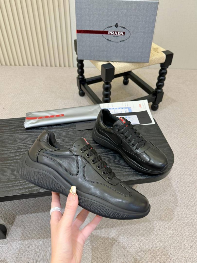 Prada Кожаные кроссовки America's Cup - Black