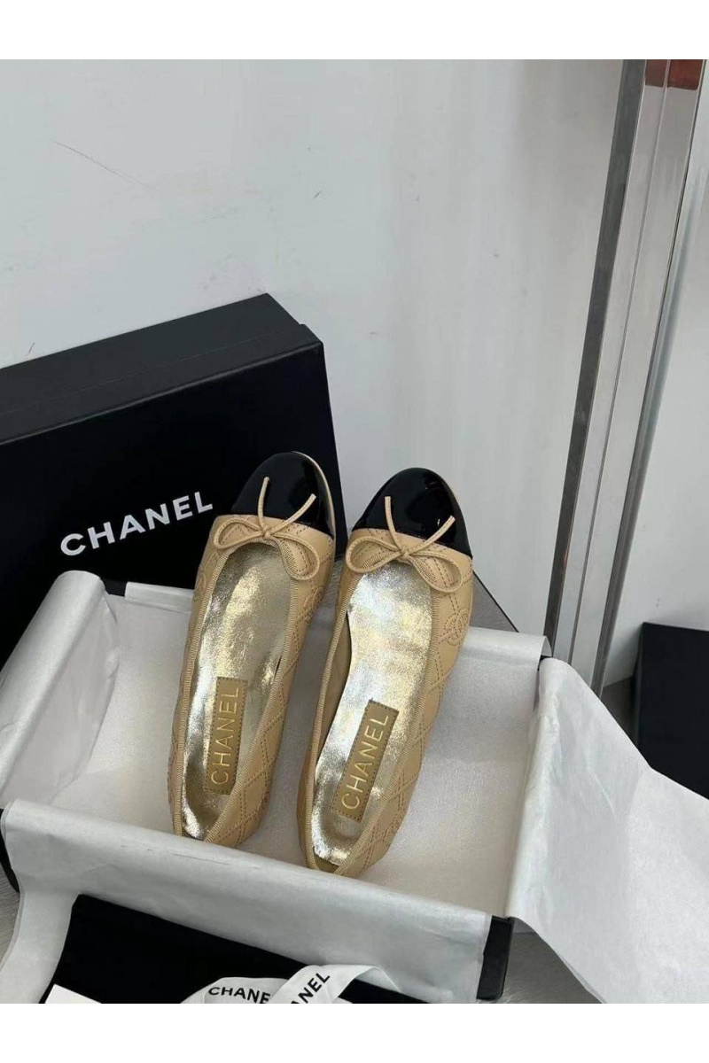 Chаnеl Женские кожаные балетки premium