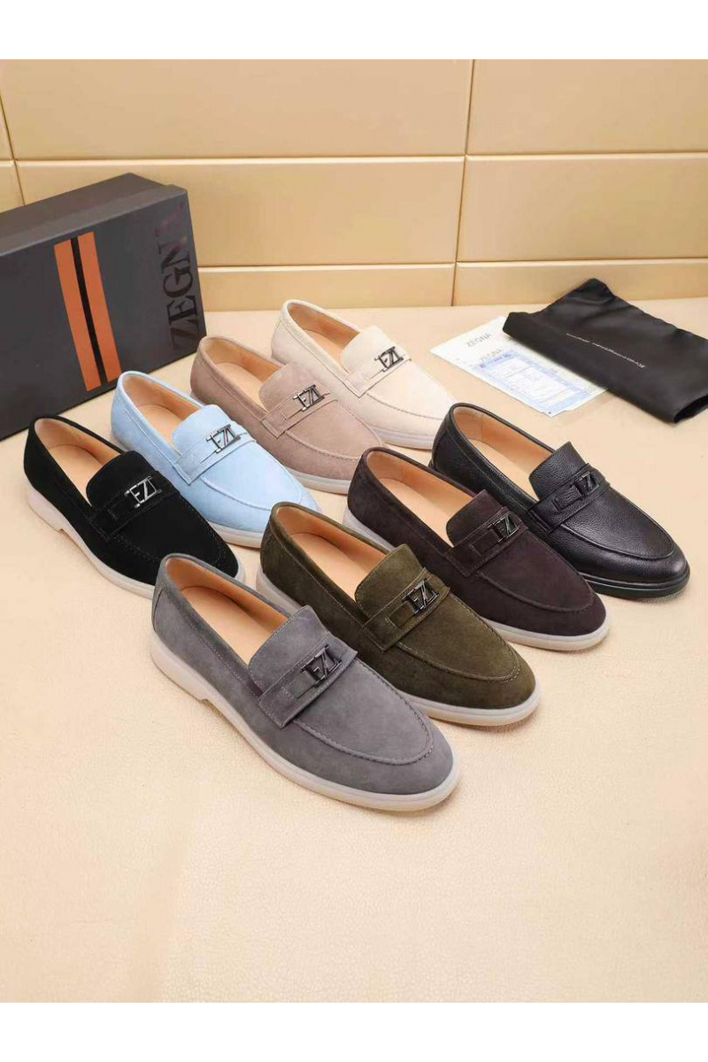 Zegna Мужские замшевые лоферы 