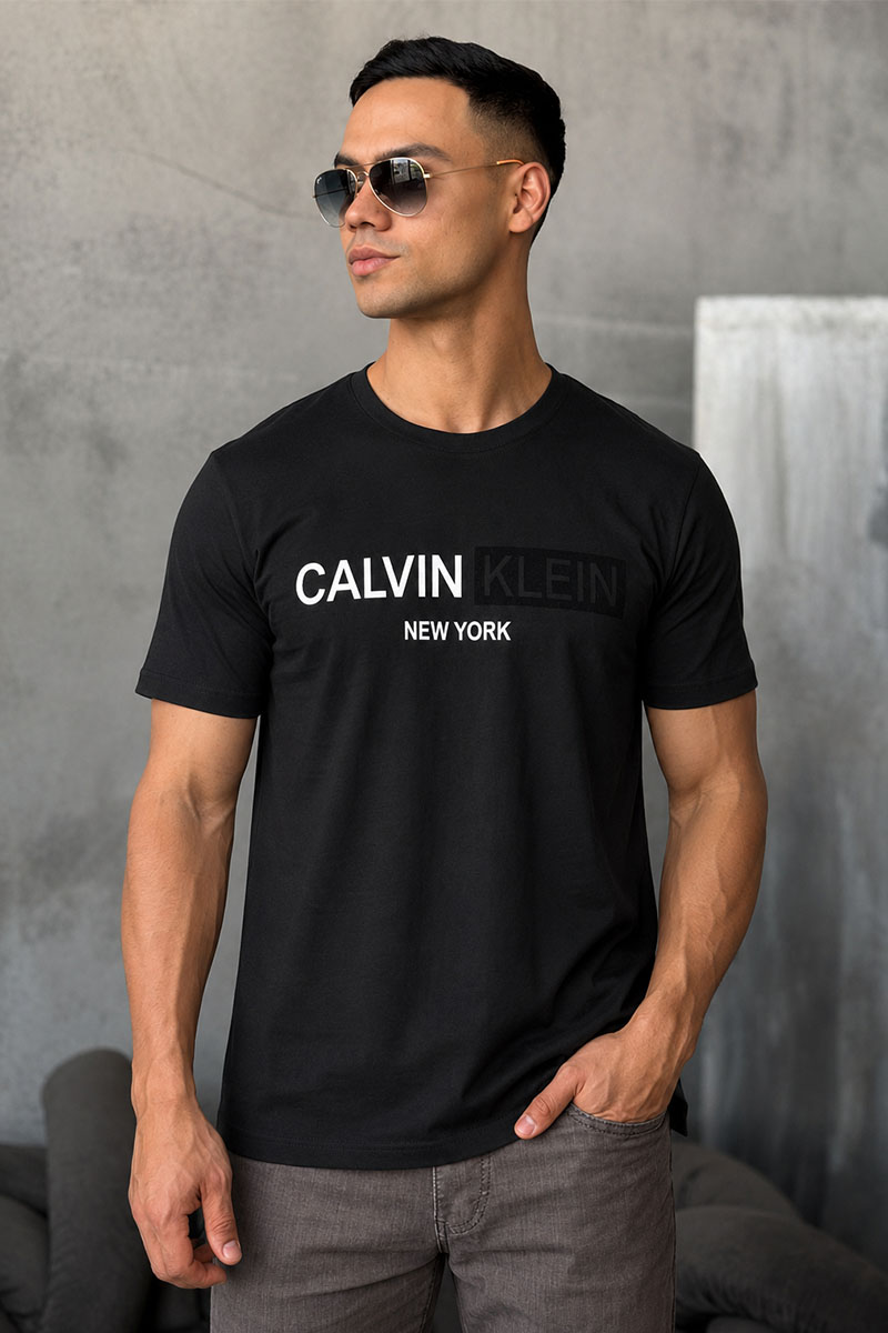 Calvin Klein Мужская чёрная футболка New York