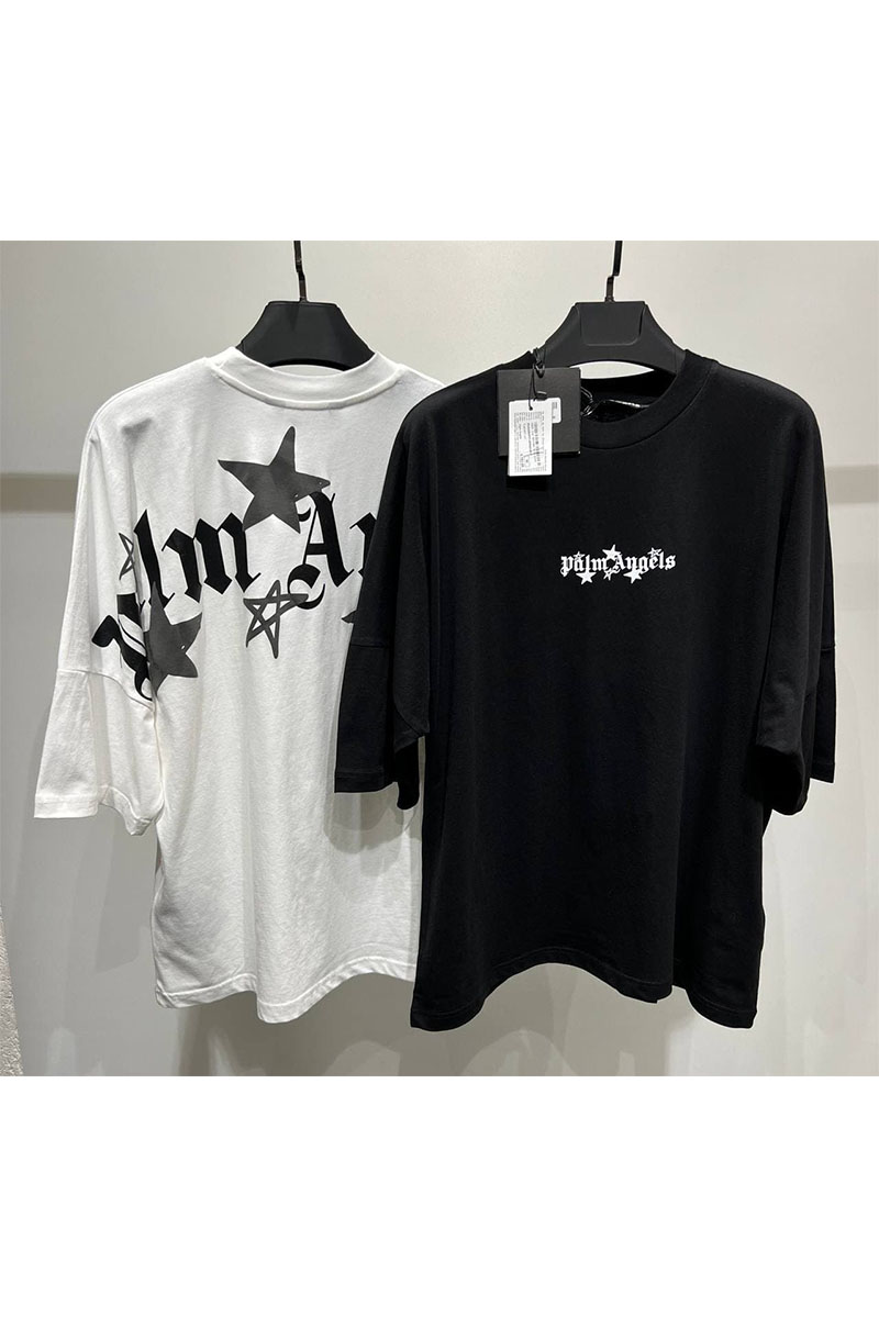 Palm Angels Чёрная оверсайз футболка "Stars"