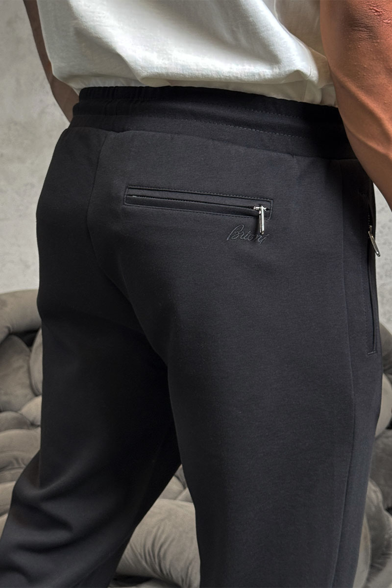 Brioni Чёрный спортивный костюм B-еmbroidery