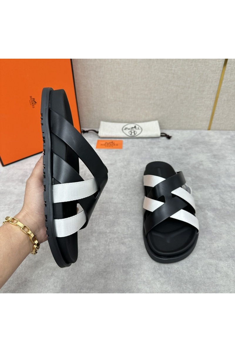 Hermes Мужские шлёпанцы Kazimir - Black / White