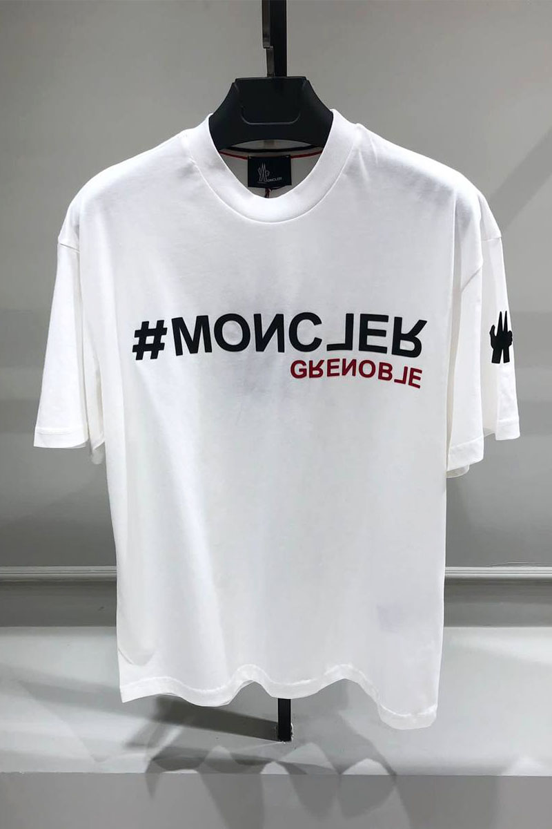 Moncler Белая оверсайз футболка Grenoble