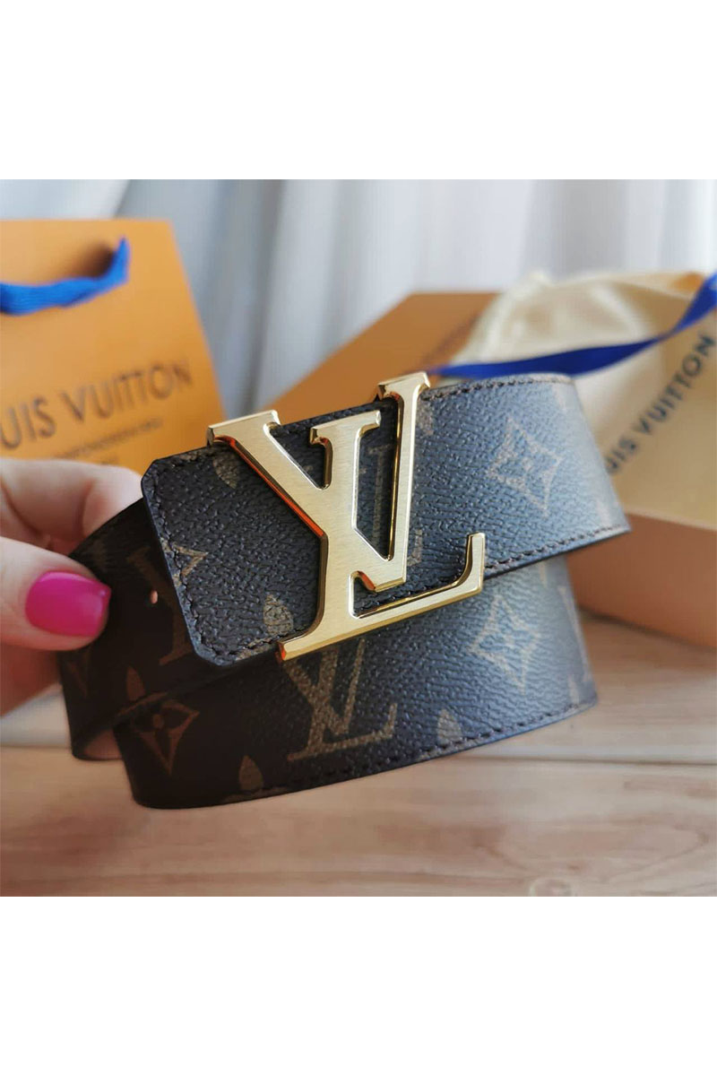 Lоuis Vuittоn Кожаный ремень Initiales Monogram (длина 90 / 95 / 100 см)