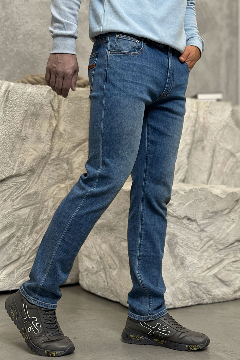 Zegna Мужские синие джинсы Premium