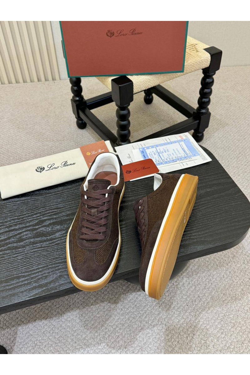 Loro Piana Мужские кроссовки Tennis Walk - Brown