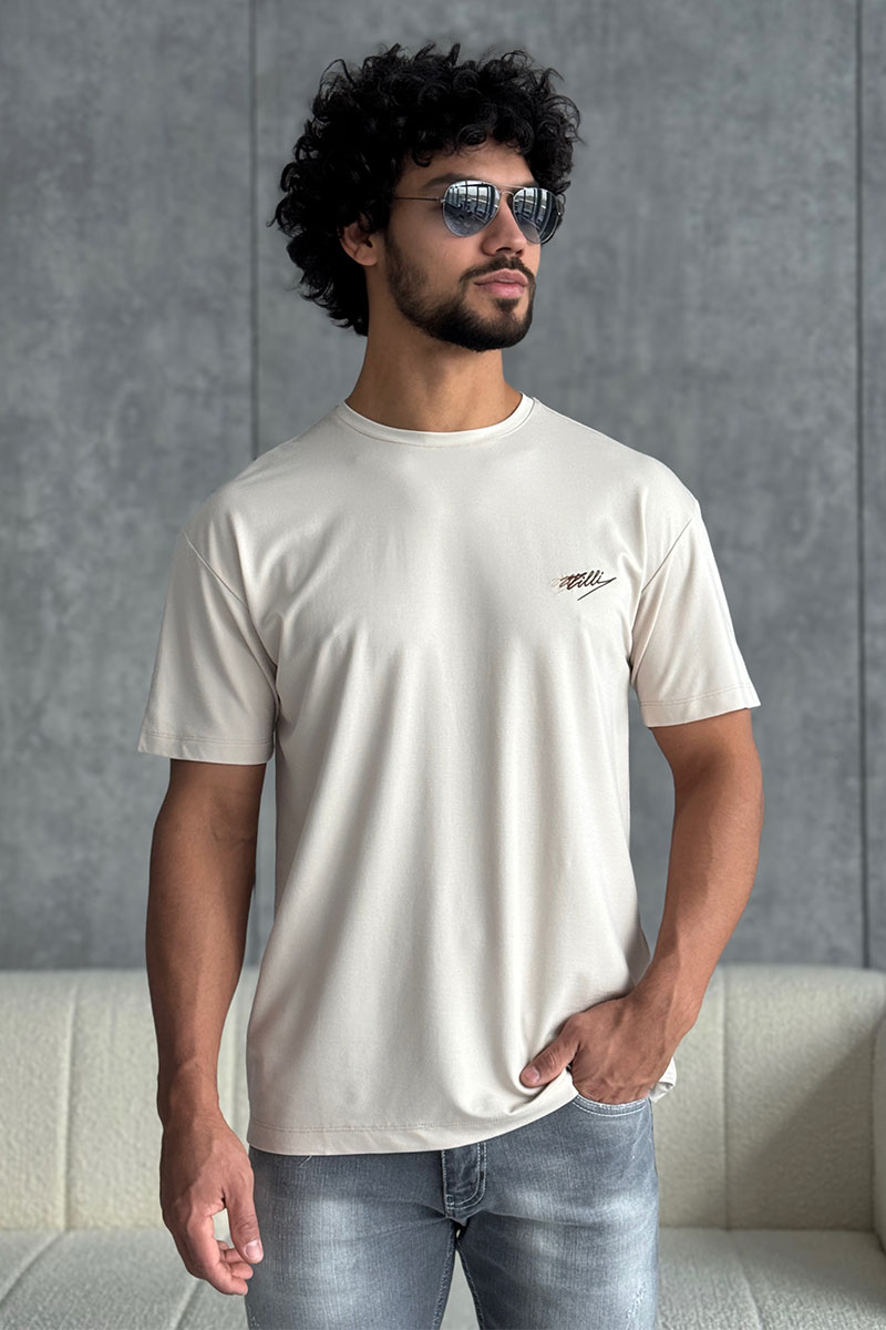 Zilli Мужская бежевая футболка 